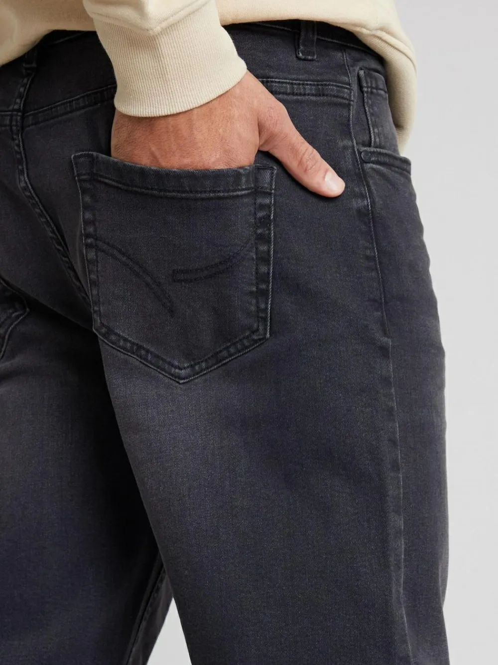 Threadbare Dark Grey Straight Fit Jeans With Stretch^ Jeans|Jeans