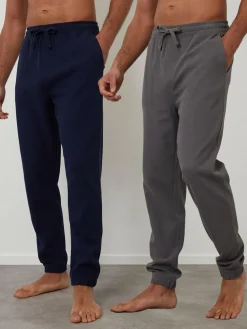 Sale Threadbare Cotton Lounge Joggers 2 Pack Grey