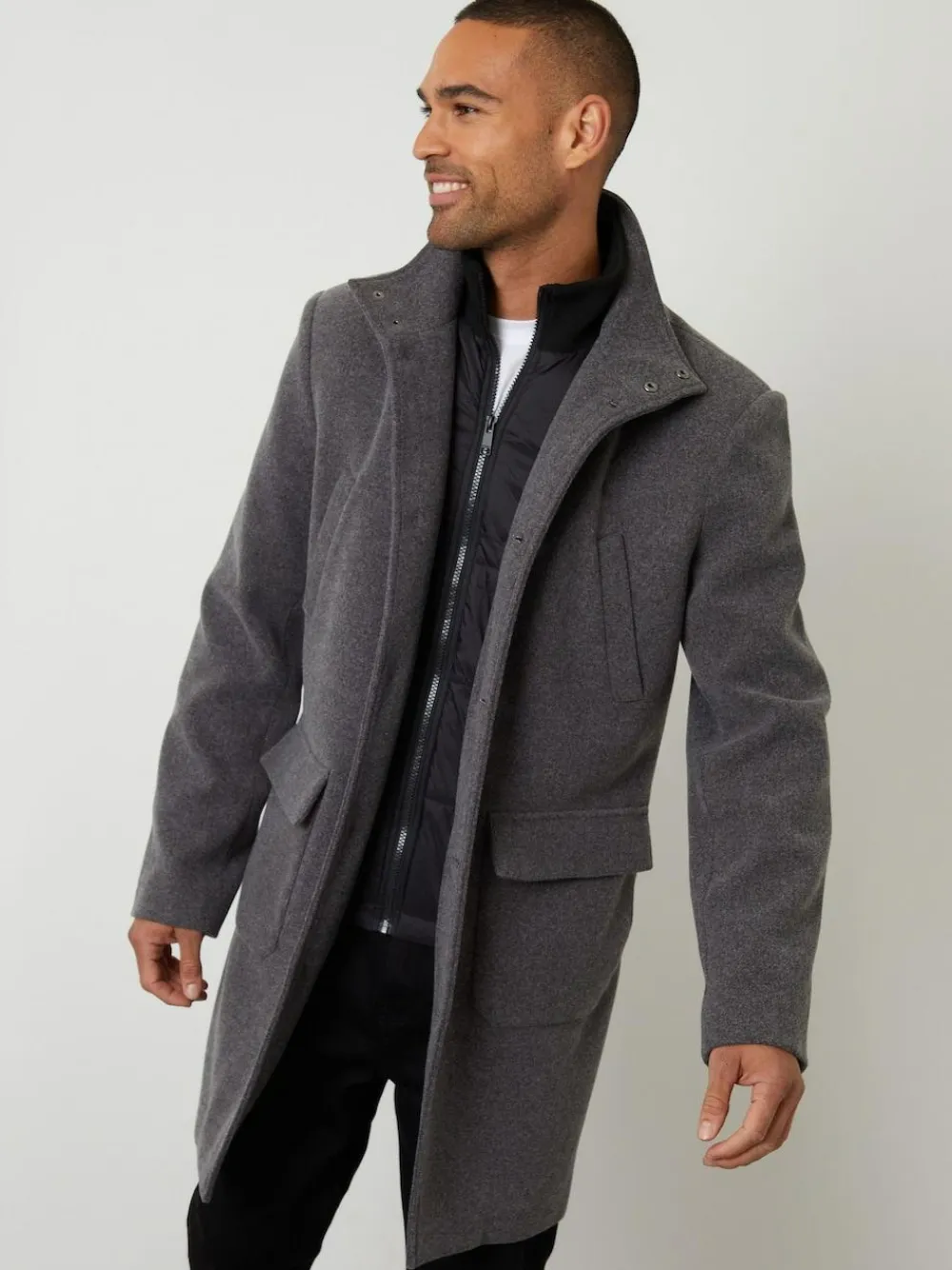 Threadbare Faux Wool Mock Layer Longline Utility Coat^ Coats & Jackets|Coats & Jackets