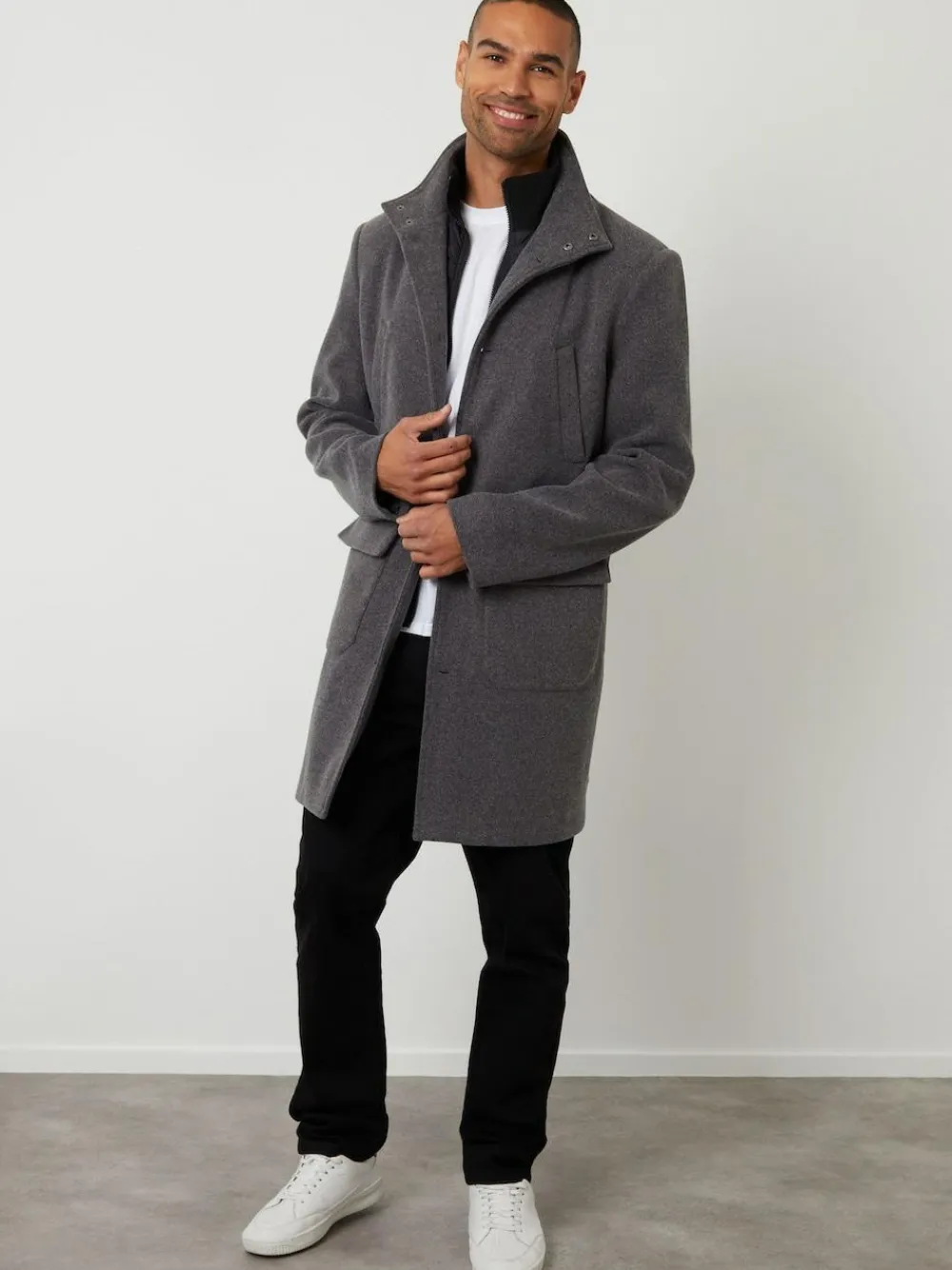 Threadbare Faux Wool Mock Layer Longline Utility Coat^ Coats & Jackets|Coats & Jackets