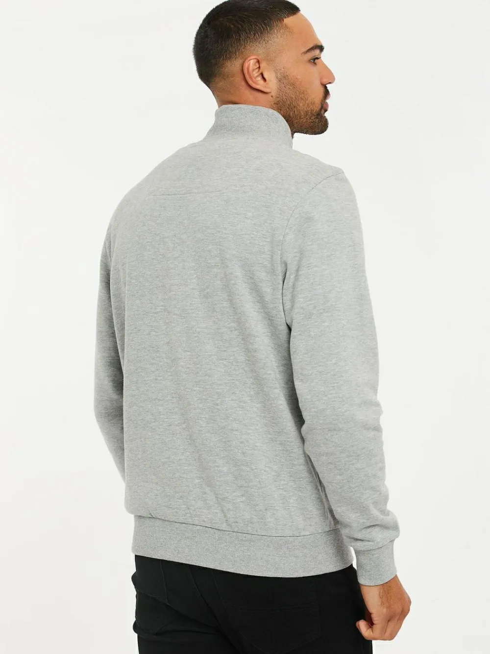 Threadbare Grey Light Quarter Zip Neck Sweatshirt^ Sweatshirts & Hoodies|Sweatshirts & Hoodies