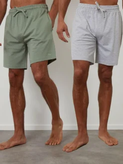 Hot Threadbare Lounge Shorts 2 Pack Grey