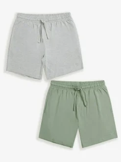 Hot Threadbare Lounge Shorts 2 Pack Grey