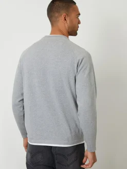 Threadbare Mock T-Shirt Textured Knit Crew Neck Jumper^ Knitwear|Knitwear