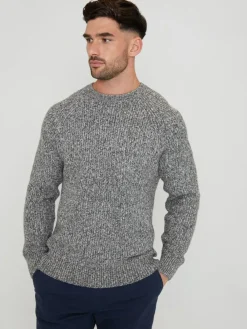 Best Threadbare Raglan Sleeve Crew Neck Jumper Grey