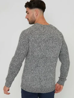 Best Threadbare Raglan Sleeve Crew Neck Jumper Grey