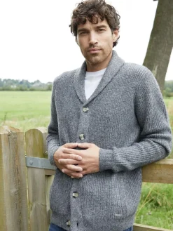 Best Threadbare Shawl Collar Cardigan Grey
