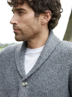 Best Threadbare Shawl Collar Cardigan Grey