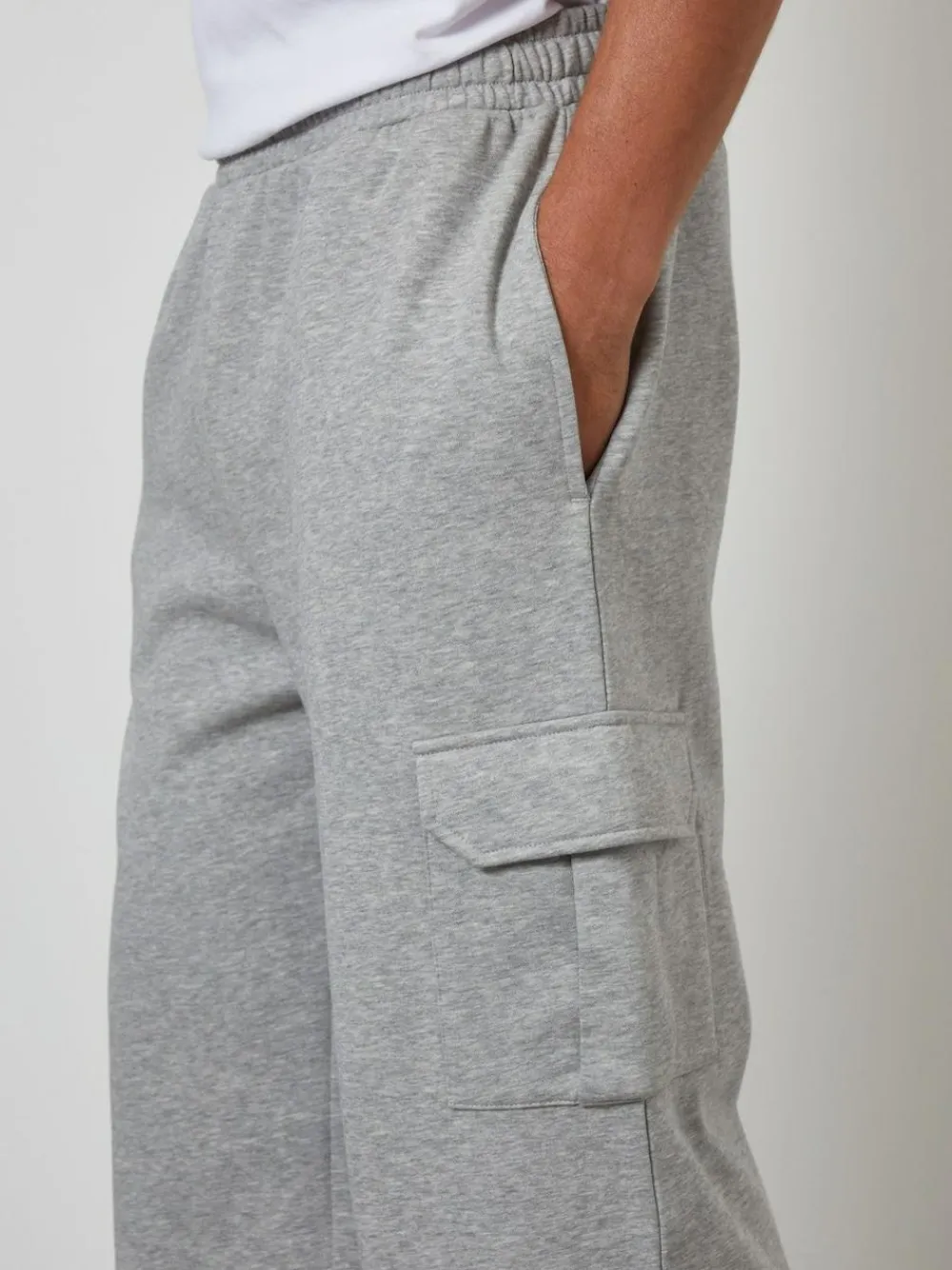 New Threadbare Wide Leg Cargo Joggers Grey