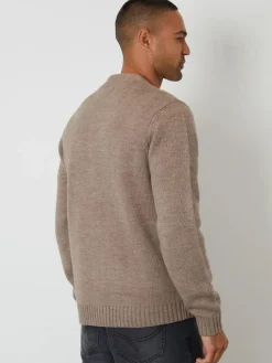 Sale Threadbare Knitted V-Neck Cardigan Light Brown