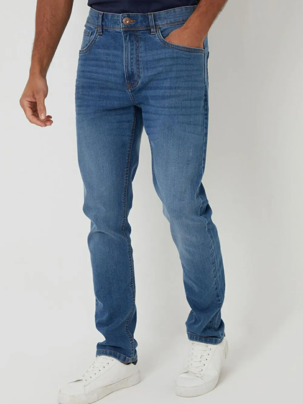 Threadbare Slim Fit Jeans With Stretch Light Wash