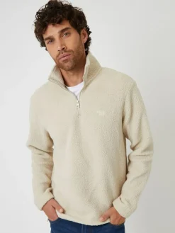 Discount Threadbare Regular Fit Relaxed Fit Borg Sweatshirt Natural