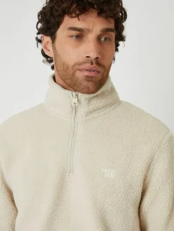 Discount Threadbare Regular Fit Relaxed Fit Borg Sweatshirt Natural