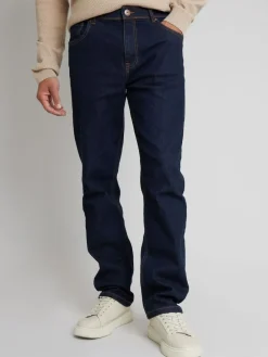 Threadbare Navy Blue Straight Fit Jeans With Stretch^ Jeans|Jeans