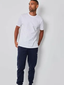 Online Threadbare Cargo Style Joggers Navy