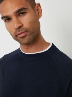 Threadbare Mock T-Shirt Textured Knit Crew Neck Jumper^ Knitwear|Knitwear