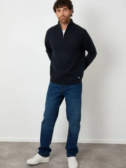 Threadbare Raglan Rib Quarter Zip Knitted Jumper^ Knitwear|Knitwear