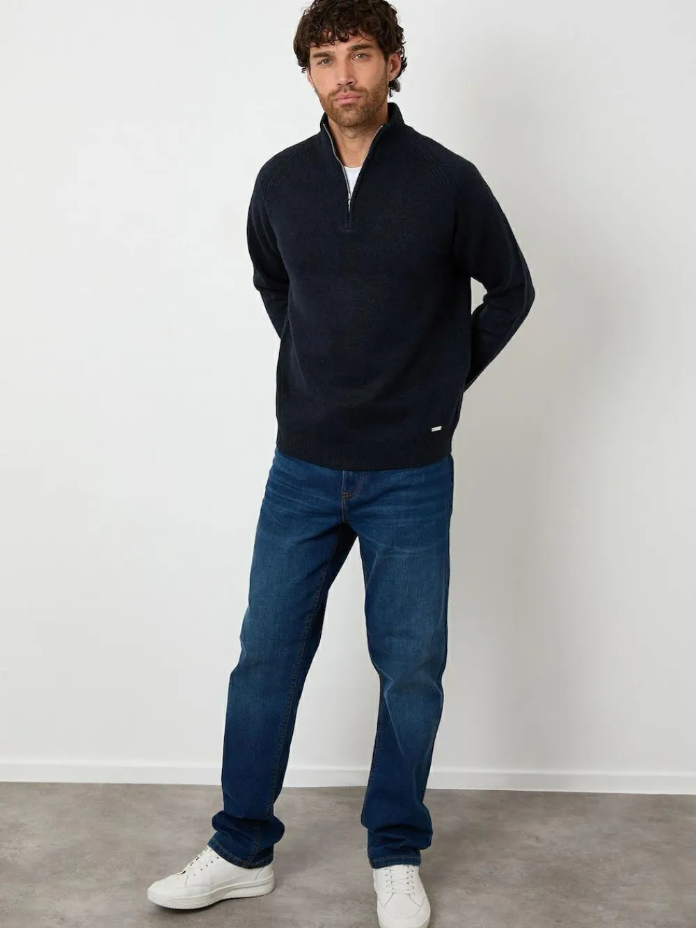 Threadbare Raglan Rib Quarter Zip Knitted Jumper^ Knitwear|Knitwear