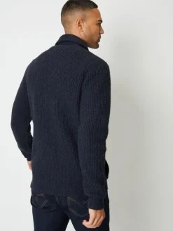 Threadbare Shawl Collar Cardigan Navy