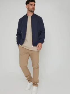 Clearance Threadbare Navy Showerproof Classic Bomber Jacket