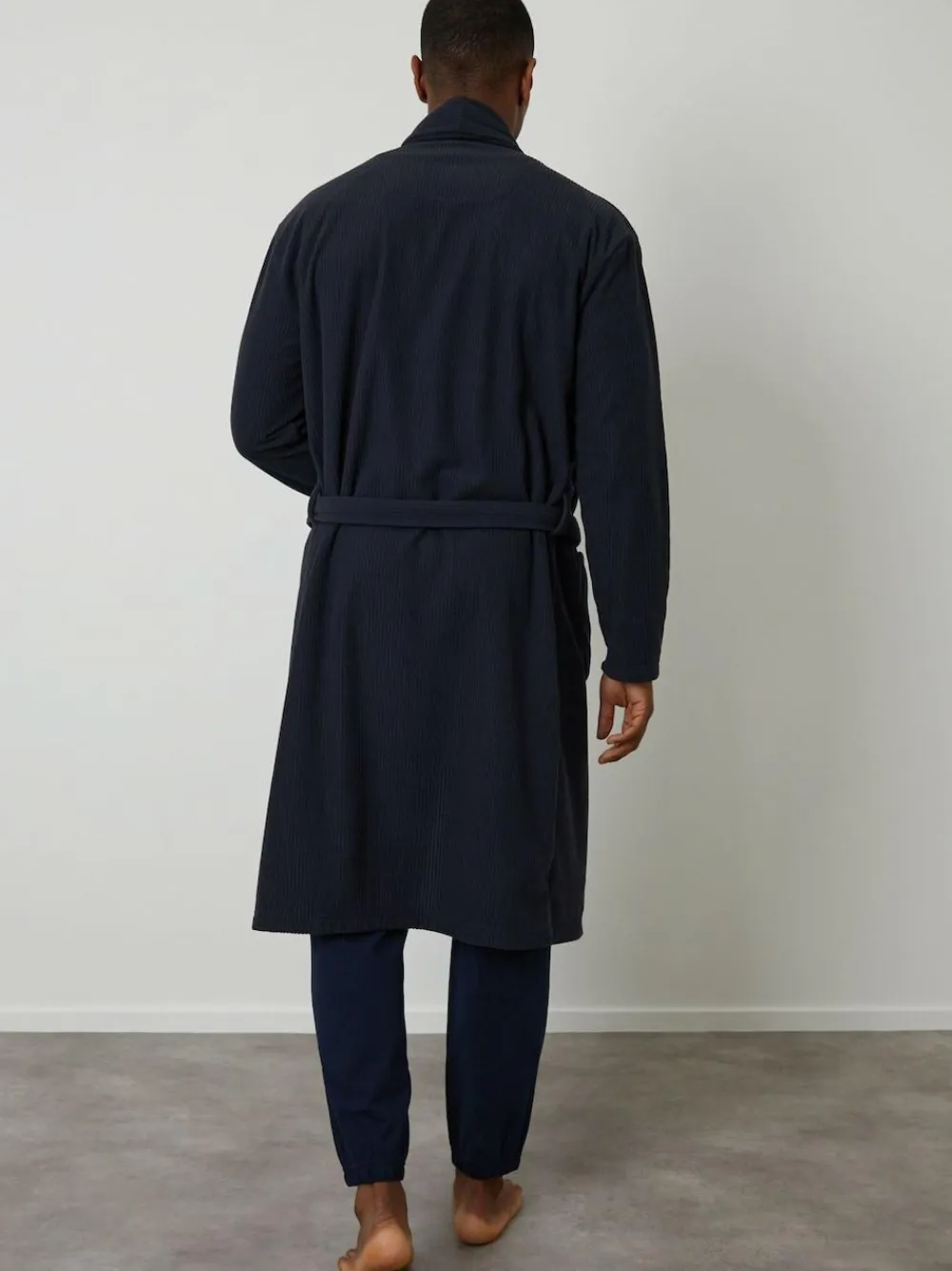 Hot Threadbare Waffle Fleece Dressing Gown Navy