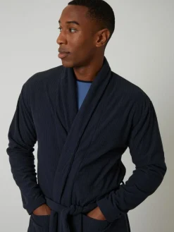 Hot Threadbare Waffle Fleece Dressing Gown Navy