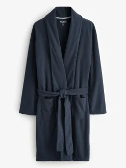 Hot Threadbare Waffle Fleece Dressing Gown Navy
