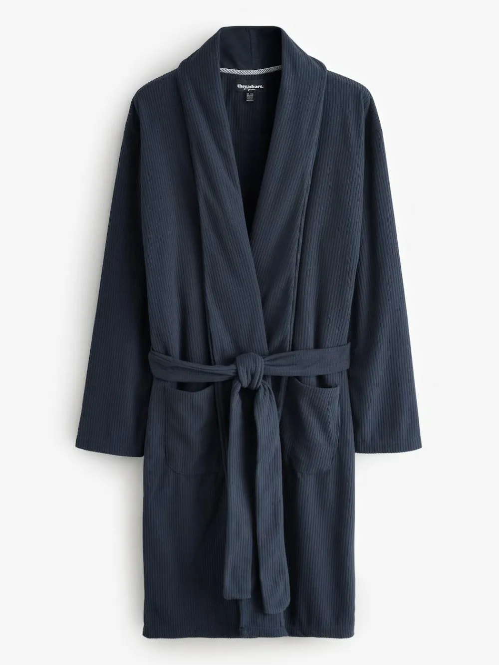 Hot Threadbare Waffle Fleece Dressing Gown Navy