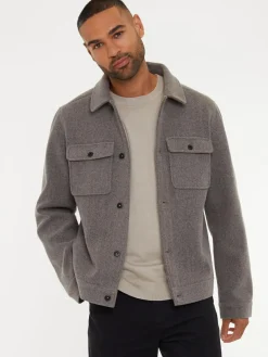 Threadbare Brushed Button Up Shacket^ Coats & Jackets|Coats & Jackets