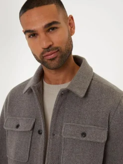 Threadbare Brushed Button Up Shacket^ Coats & Jackets|Coats & Jackets