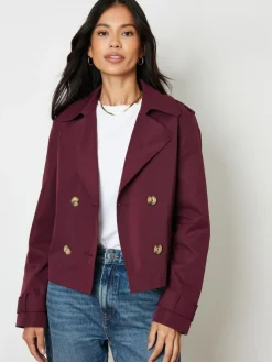 Threadbare Double Breasted Cropped Trench Jacket^Women Blazers|Suits & Tailoring