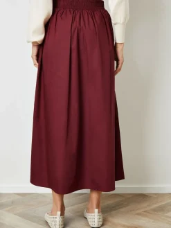 Clearance Threadbare Red Midi Skirt with Pockets