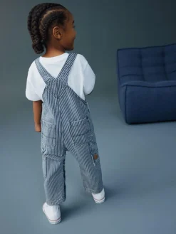 Next Ticking Stripe Dungarees (3mths-7yrs)^BOY Sets & Co-Ords|Sets & Co-Ords