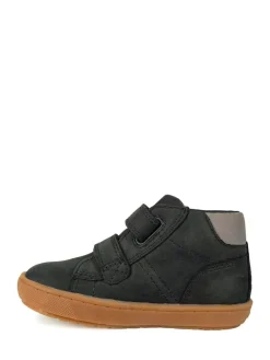 Discount Toezone Grayson boys Nubuck Leather Rip Tape Black Boots