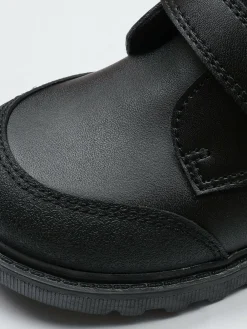 Toezone Levi Boys Rip Tape Black Ankle Boots with Toe Bumper^BOY Baby Boots|Boots