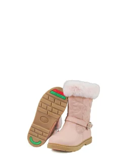 Toezone Lumi Faux Fur Zip Heart Buckle Boots^ Baby Boots|Boots