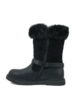 Discount Toezone Lumi Faux Fur Zip Heart Buckle Boots