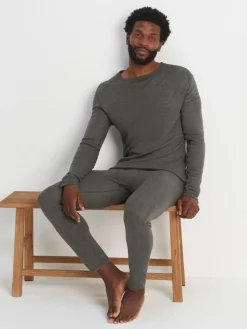 Discount Tog 24 Dark Grey Marl Meru Thermal Crewneck Sweatshirt