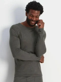 Discount Tog 24 Dark Grey Marl Meru Thermal Crewneck Sweatshirt