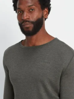 Discount Tog 24 Dark Grey Marl Meru Thermal Crewneck Sweatshirt