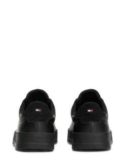 Hot Tommy Hilfiger Black Contrast Heel Court Trainers