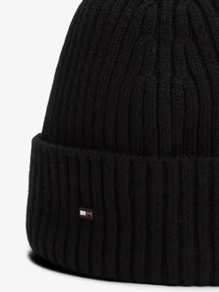 Outlet Tommy Hilfiger Black Flag Pure Wool Beanie