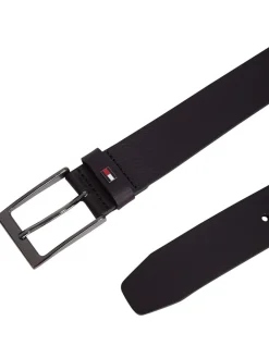 Sale Tommy Hilfiger Black Layton Leather Belt