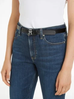 Hot Tommy Hilfiger Black Logo Belt