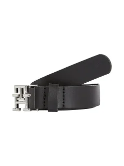 Hot Tommy Hilfiger Black Logo Belt