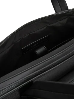 Sale Tommy Hilfiger Black Modern Repeat Flag Pocket Laptop Bag