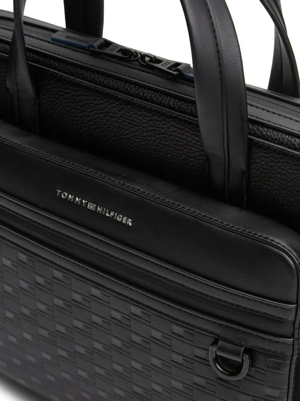 Sale Tommy Hilfiger Black Modern Repeat Flag Pocket Laptop Bag