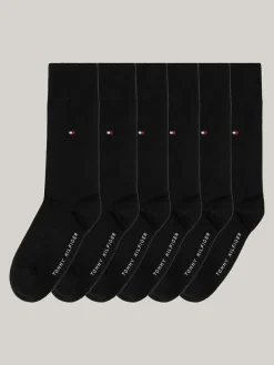 Clearance Tommy Hilfiger Black Stretch Cotton Socks 6 Pack
