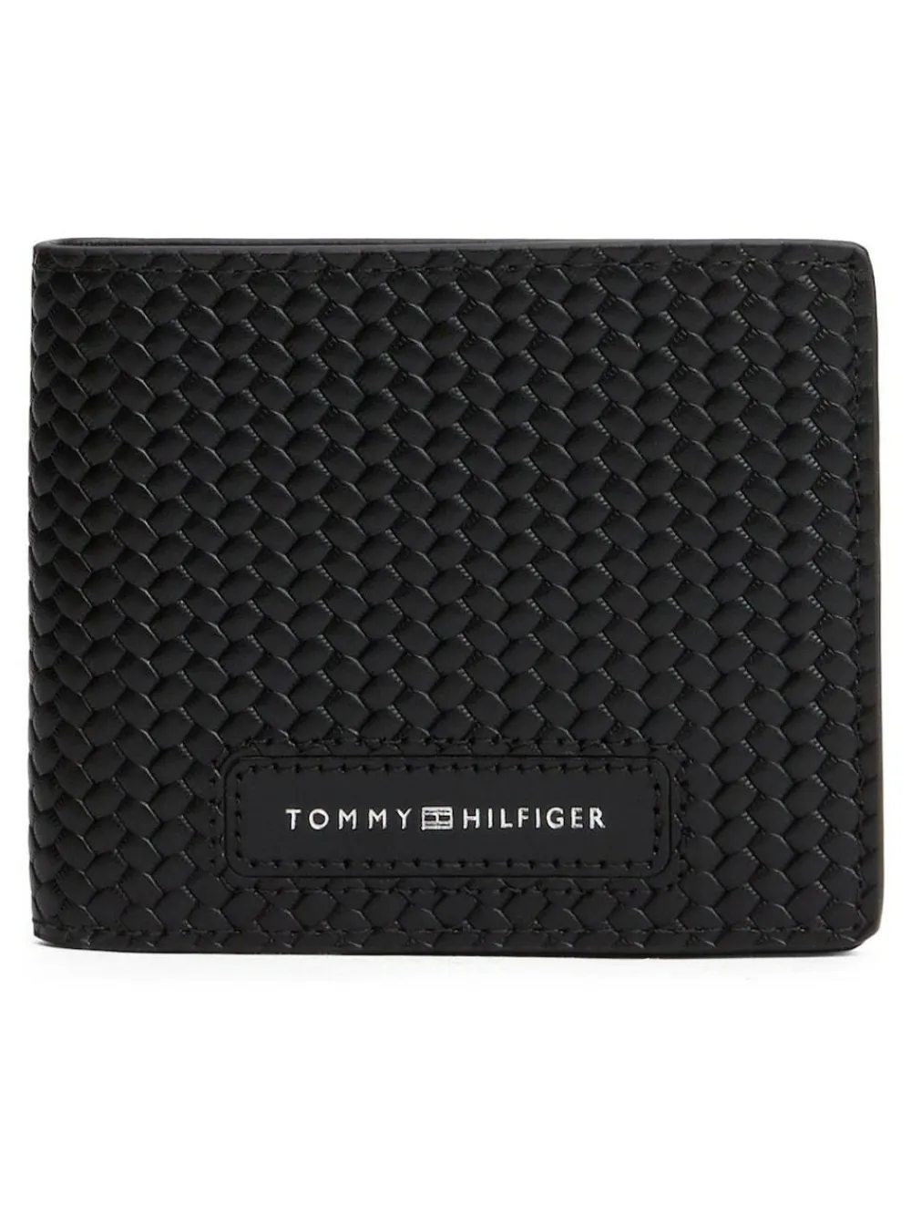 Tommy Hilfiger Black Woven Leather Wallet^ Wallets