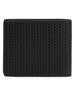 Tommy Hilfiger Black Woven Leather Wallet^ Wallets